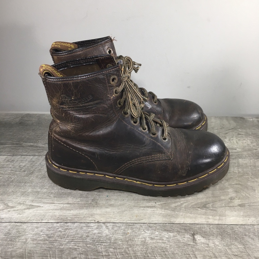 Vintage Dr. Martens 1460 Ben Crazy Horse England Leather Combat Men Boots Size 9